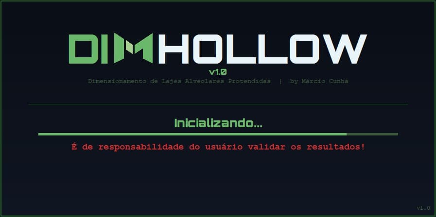 Tela inicial do DIMHOLLOW